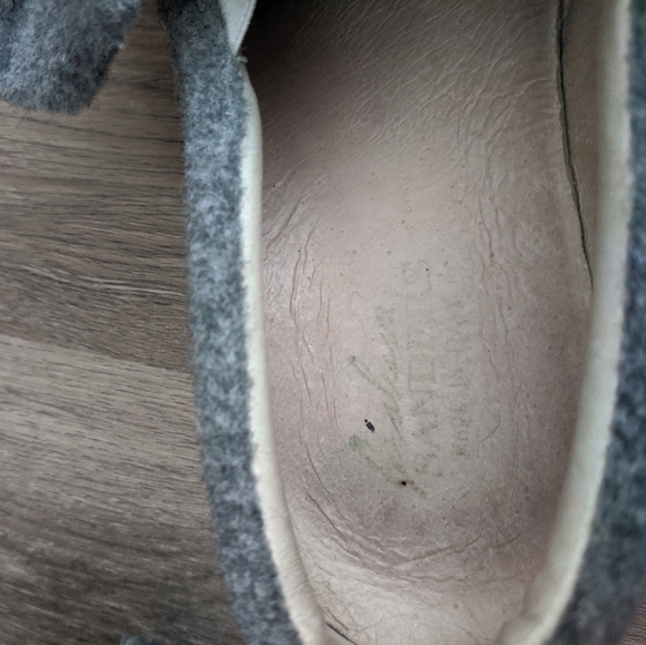 Joshua Sanders Grey Felt Bow Slip Ons 7/37 - Picture 9 of 12